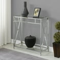 thumbnail image 1 of Convenience Concepts Oxford Chrome Glass Hall Table with Shelf in Glass & Chrome Frame, 1 of 4