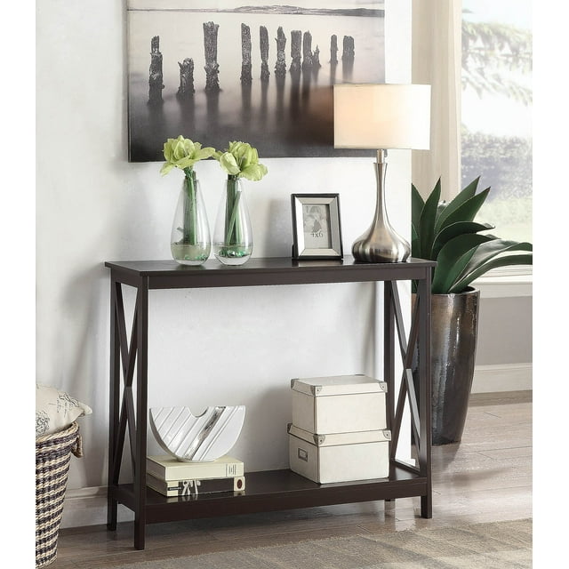 Convenience Concepts Oxford Console Table with Shelf, Espresso
