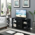 thumbnail image 1 of Convenience Concepts Oxford Deluxe 47" TV Stand with Two Drawers in Black Wood, 1 of 4