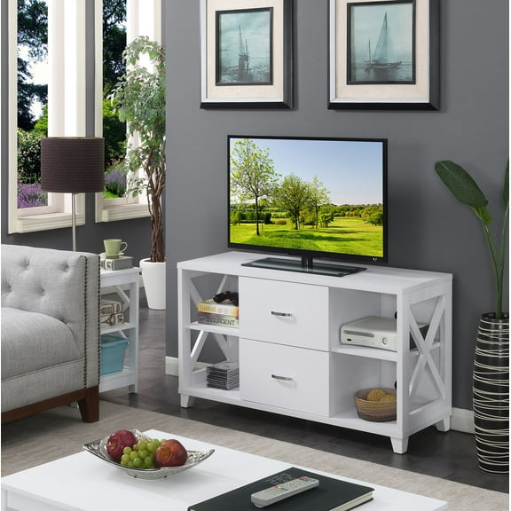 Convenience Concepts Oxford Deluxe TV Stand with 2 Drawers
