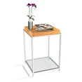 thumbnail image 1 of Convenience Concepts Palm Beach Glass End Table w/ Serving Tray - Bamboo, 1 of 4