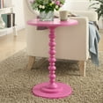 thumbnail image 1 of Convenience Concepts Palm Beach No Tools Spindle Table, Pink, 1 of 9