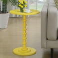 thumbnail image 1 of Convenience Concepts Palm Beach No Tools Spindle Table, Yellow, 1 of 9