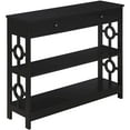 thumbnail image 1 of Convenience Concepts Ring 1 Drawer Console Table in Black Wood Finish, 1 of 6