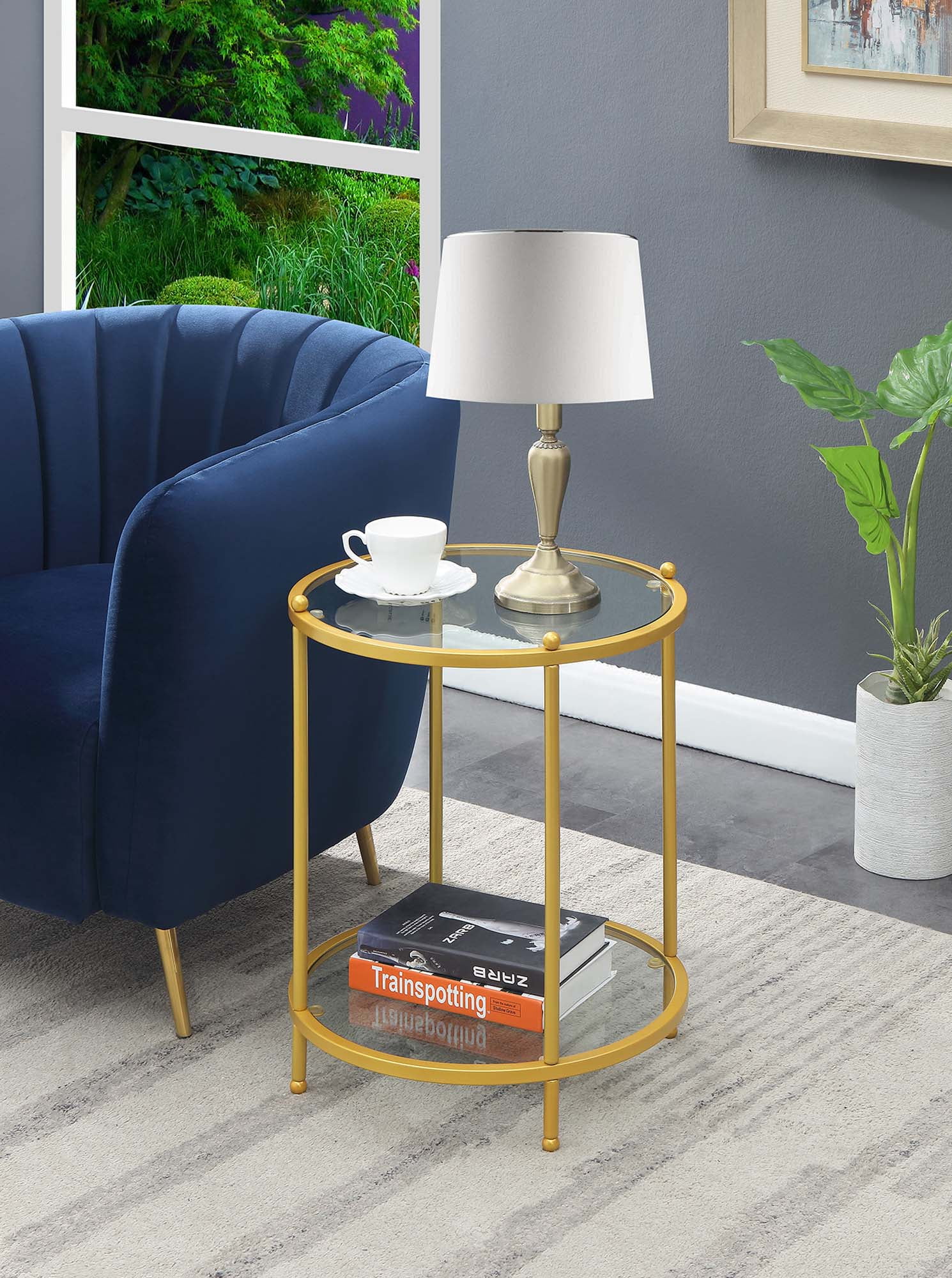 Convenience Concepts Royal Crest 2 Tier Round End Table