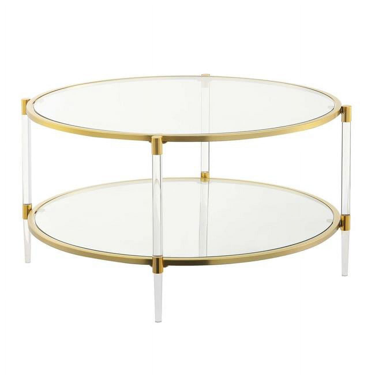 Clear gold coffee on sale table