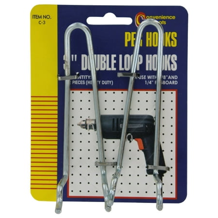 Convenience Concepts SC-3 Double Loop Pegboard Hooks