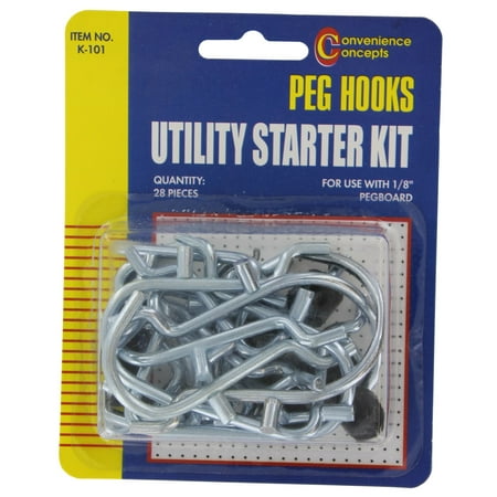 Convenience Concepts SK-101 28 Pc Pegboard Hooks Utility Starter Kit