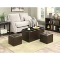 thumbnail image 1 of Convenience Concepts Sheridan 3 Piece Living Room Set with Storage, Espresso, 1 of 2