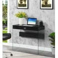 thumbnail image 1 of Convenience Concepts SoHo 1 Drawer Glass 36 inch Desk, Black/Glass, 1 of 5