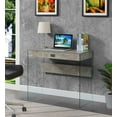 thumbnail image 1 of Convenience Concepts SoHo 30" Tall 1 Drawer Glass 36-inch Desk, Faux Birch/Glass, All Ages, 1 of 7
