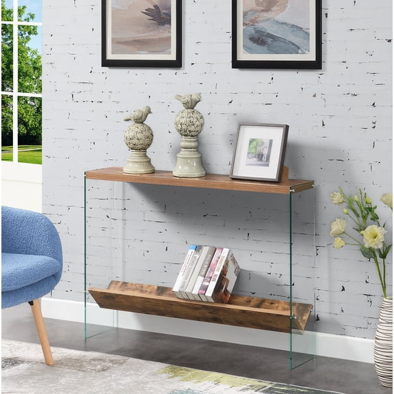 Convenience Concepts SoHo Console Table with Shelf, Barnwood