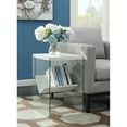 thumbnail image 1 of Convenience Concepts SoHo End Table with Shelf, White/Glass, 1 of 3