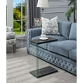thumbnail image 1 of Convenience Concepts SoHo Glass C End Table, Weathered Gray/Glass, 1 of 5