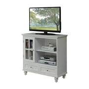 Convenience Concepts Tahoe Highboy TV Stand in White Wood Finish