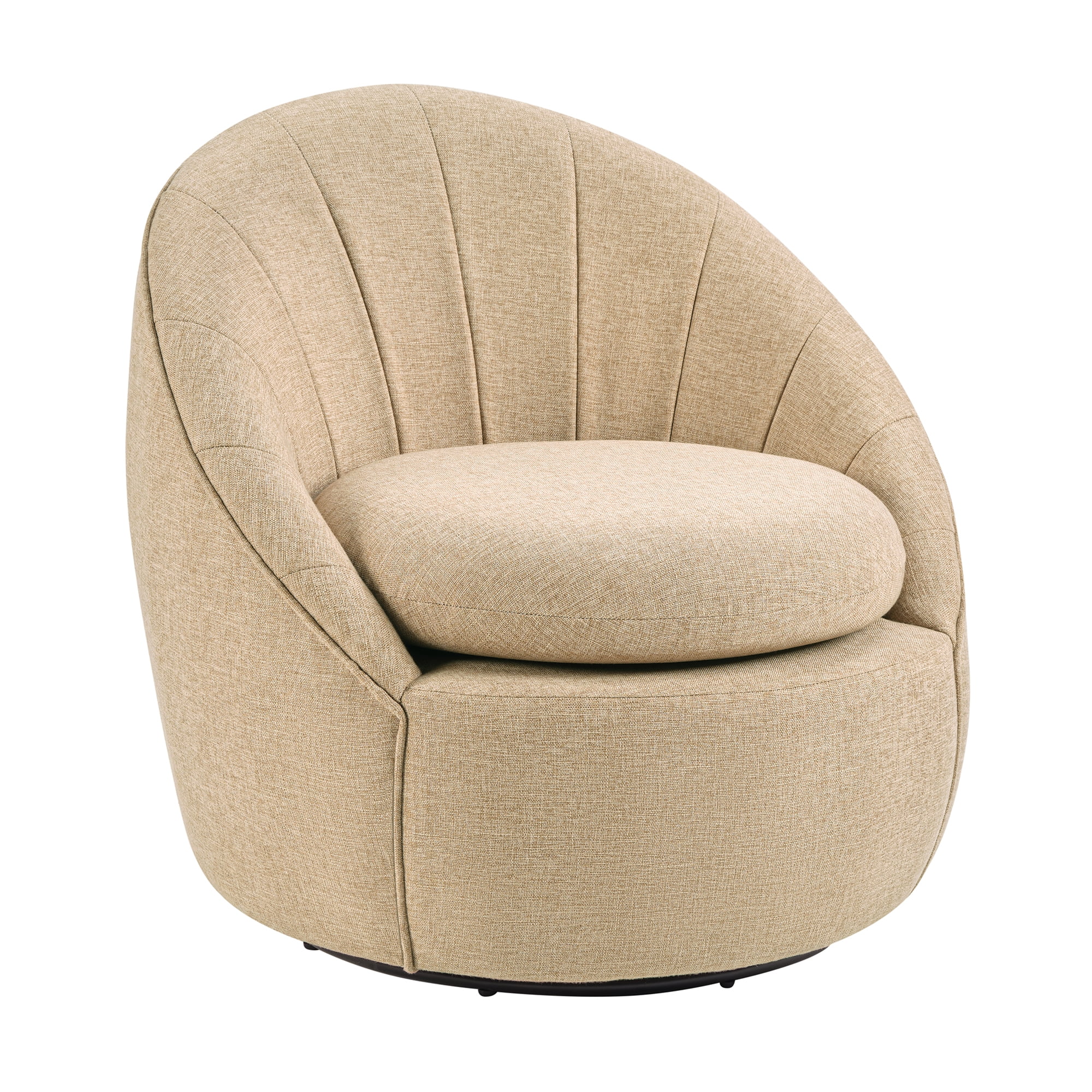 Convenience Concepts Take a Seat Ben Swivel Accent Chair, Tan Fabric