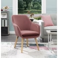 thumbnail image 1 of Convenience Concepts Take a Seat Charlotte Accent Chair, Blush Velvet, 1 of 12