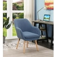 thumbnail image 1 of Convenience Concepts Take a Seat Charlotte Wingback Sherpa Accent Armchair, Sherpa Blue, 1 of 12