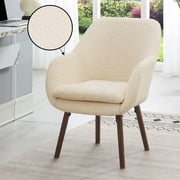 Convenience Concepts Take a Seat Charlotte Sherpa Accent Chair, Sherpa Creme/Coffee Bean Legs