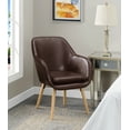 thumbnail image 1 of Convenience Concepts Take a Seat Charlotte Wingback Upholstered Accent Armchair, Espresso Faux Leather, 1 of 7