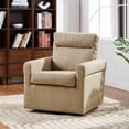 thumbnail image 1 of Convenience Concepts Take a Seat Olivia Swivel Accent Armchair, Tan Fabric, 1 of 6