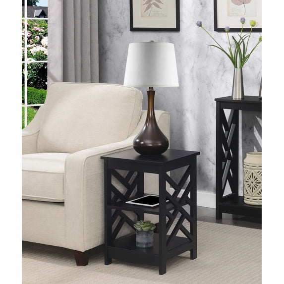 Convenience Concepts Titan End Table with Shelves, Multiple Finishes