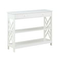 thumbnail image 1 of Convenience Concepts Titan One-Drawer Console Table with Shelves in White Wood, 1 of 8