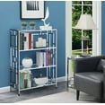 thumbnail image 1 of Convenience Concepts Town Square Chrome 4 Tier Bookcase, Glass/Chrome, 1 of 3