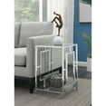 thumbnail image 1 of Convenience Concepts Town Square Chrome End Table, Clear Glass/Chrome Frame, 1 of 6