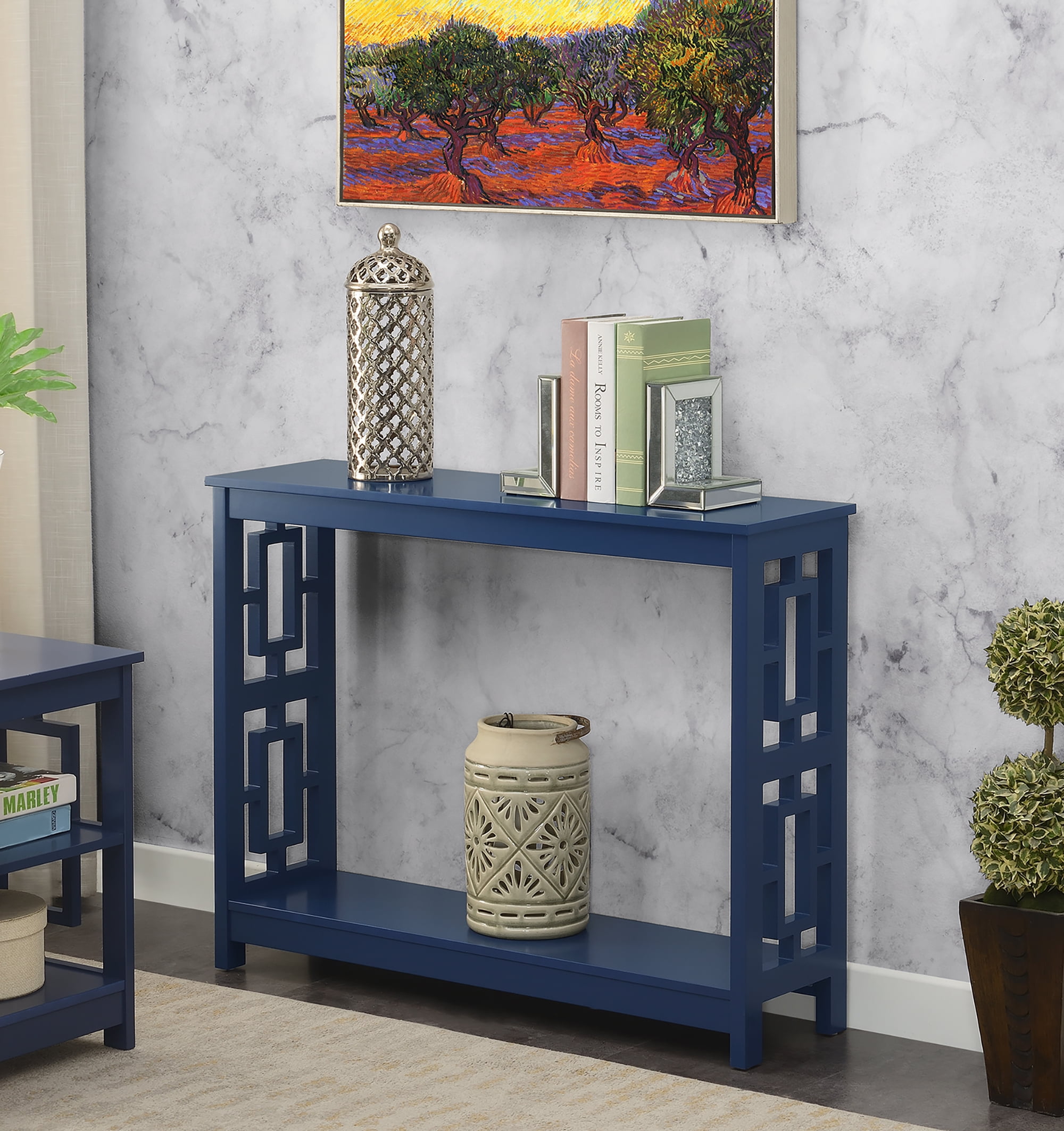 Cobalt blue console table discount