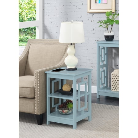 Convenience Concepts Town Square End Table with Shelves, Multiple Finishes