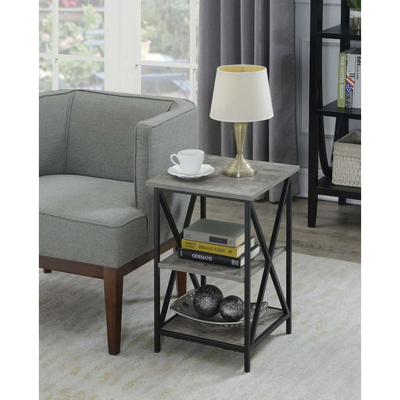 Convenience Concepts Tucson 3 Tier End Table, Faux Birch