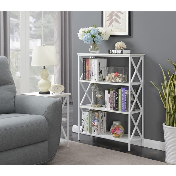 Convenience Concepts Tucson 4 Tier Bookcase, White