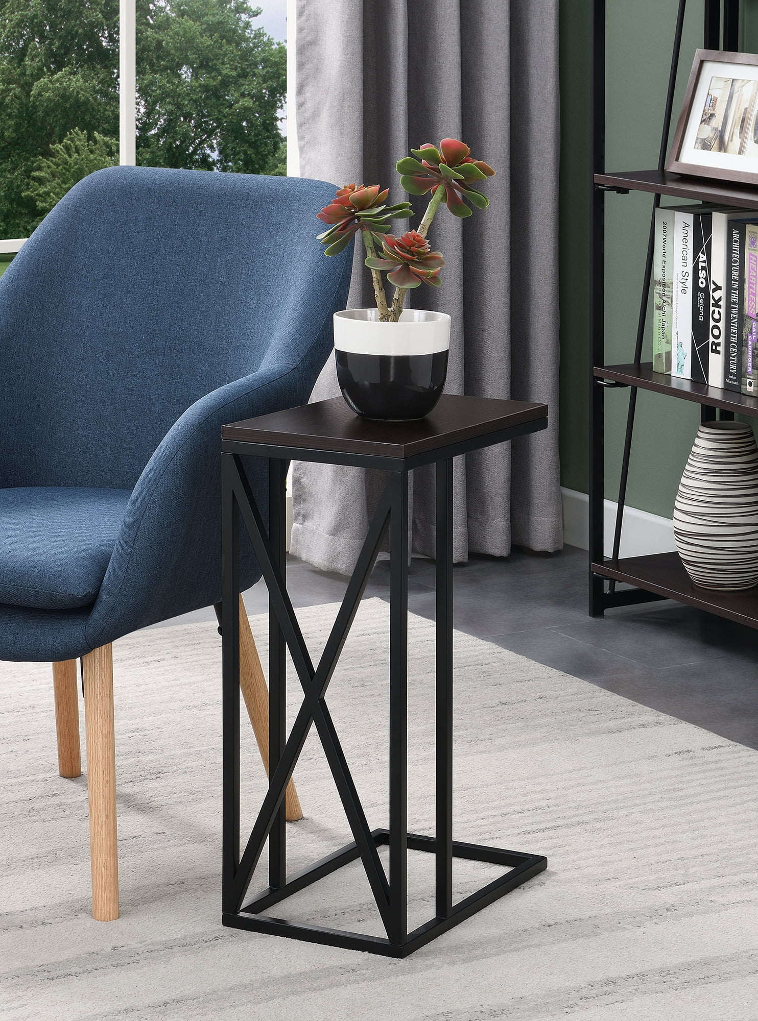 Convenience Concepts Tucson C End Table, Espresso/Black
