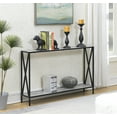 thumbnail image 1 of Convenience Concepts Tucson Console Table with Shelf, Faux Birch/Black, 1 of 9