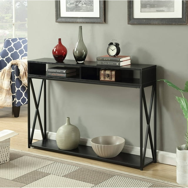 Convenience Concepts Tucson Deluxe 2Tier Console Table, Black