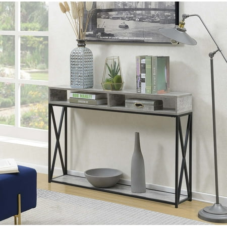 Convenience Concepts Tucson Deluxe 2 Tier Console Table, Faux Birch