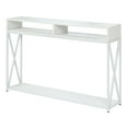 thumbnail image 1 of Convenience Concepts Tucson Deluxe 2 Tier Console Table, White, 1 of 6