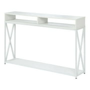 Convenience Concepts Tucson Deluxe 2 Tier Console Table, White