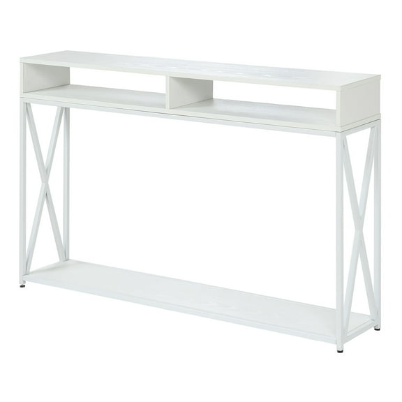 Convenience Concepts Tucson Deluxe 2 Tier Console Table, White