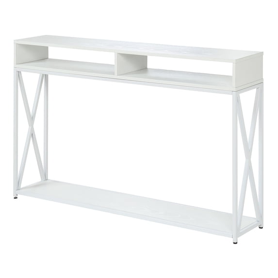 Convenience Concepts Tucson Deluxe 2 Tier Console Table, White