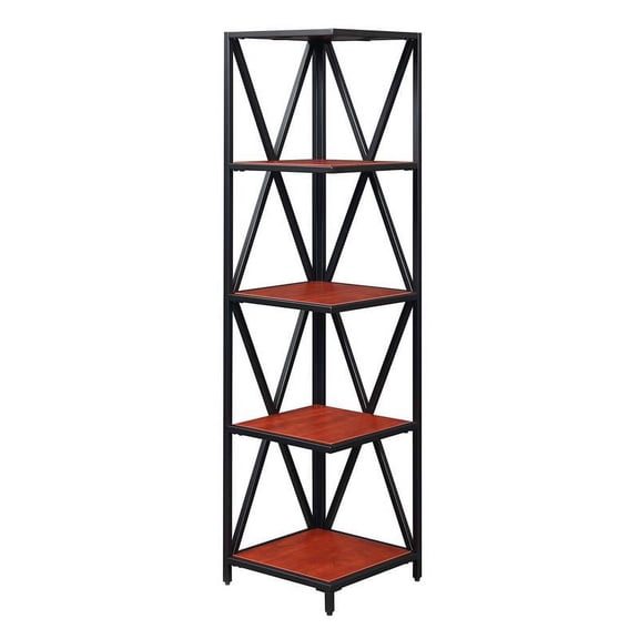 Convenience Concepts Tucson Metal 5 Tier Corner Bookcase
