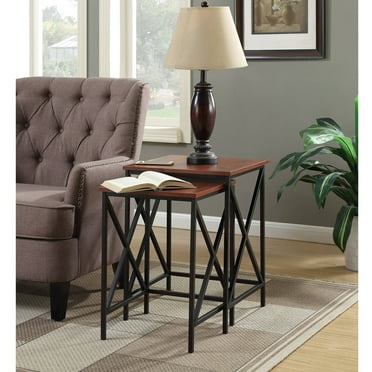 Convenience Concepts Tucson Nesting End Tables, Cherry/Black