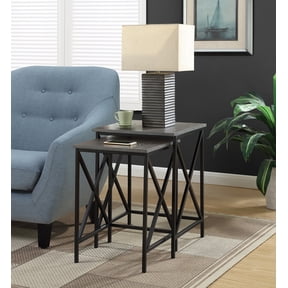 Convenience Concepts Tucson Nesting End Tables, Weathered Gray/Black