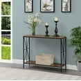 thumbnail image 1 of Convenience Concepts Tucson Starburst Console Table with Shelf, Barnwood/Black, 1 of 3