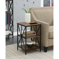 thumbnail image 1 of Convenience Concepts Tucson Starburst End Table with Shelves, Barnwood/Black, 1 of 6