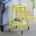 thumbnail image 1 of Convenience Concepts Wilson Mid Century Round End Table with Bottom Shelf, 1 of 3