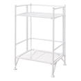 thumbnail image 1 of Convenience Concepts XTRA-Storage 2 Tier Folding Metal Shelf Bookcase, White, 1 of 5