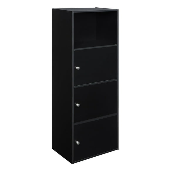 Convenience Concepts XTRA-Storage 3 Door Cabinet in Black Wood Finish