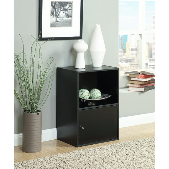 Convenience Concepts Xtra Storage 1 Door Cabinet, Black